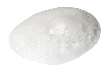 white liquid foam from soap or shampoo isolated with clipping path on background. set of detergent  shower gel bubble, white foam bubbles.