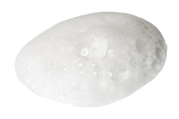 white liquid foam from soap or shampoo isolated with clipping path on background. set of detergent  shower gel bubble, white foam bubbles.
