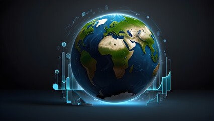 Fototapeta premium 3d, abstract, atmosphere, awareness, background, banner, beautiful, celebration, climate, concept, creative, day, design, earth, eco, ecology, element, environment, environmental, global, globe, graph