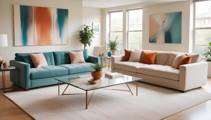 Photo interior modern design room 3d illustration