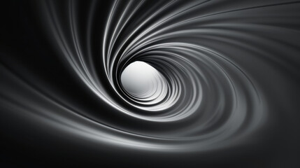 Fototapeta premium A spiral of black and white lines that looks like a tunnel
