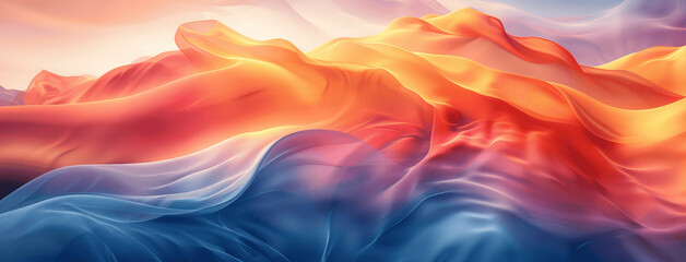 Fototapeta premium Colorful Gradient Background with Grainy Texture in Blue Orange Yellow for Posters Banners and Covers