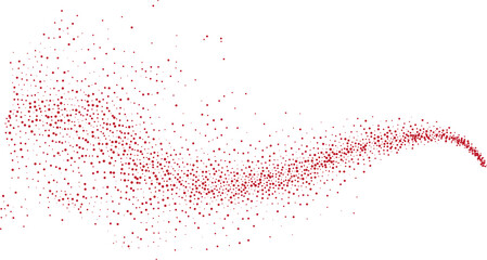 Wavy style halftone stipple pattern banner with spray effect