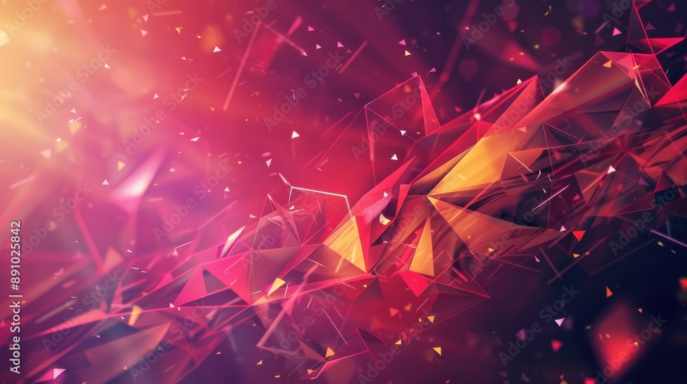 Poster chaotic particles futuristic background with bokeh effect generated-ai