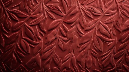 A detailed pattern on a satin fabric texture, with a smooth, lustrous finish