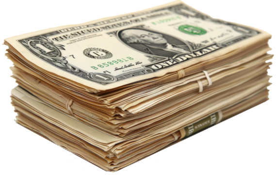 Isolated new money white background 