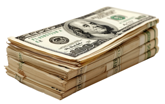 Isolated new money white background