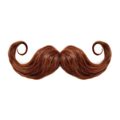Red Hair Mustache in a Transparent Background