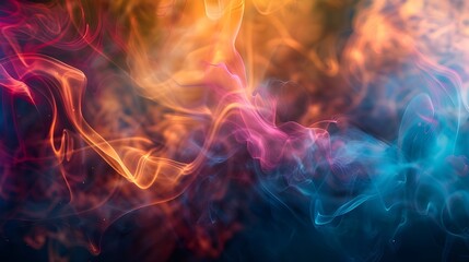 Obraz premium Abstract illustration image a smoke galaxy of colors and light. Generative AI