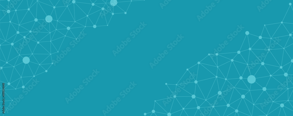 Fototapete abstract plexus technology futuristic network background. network technology connection banner with 