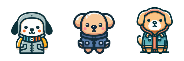 Obraz premium cute dog wearing jacket