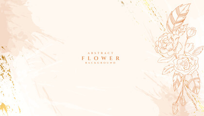 Obraz premium line style spring season flower wedding background