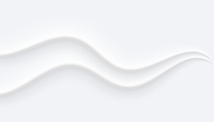 minimalistic neumorphic banner with wavy design for backdrop