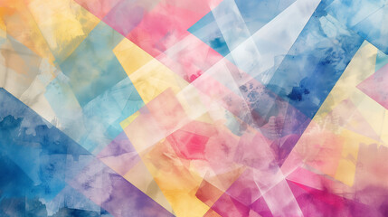 Fototapeta premium 水彩画で描かれたカラフルな背景