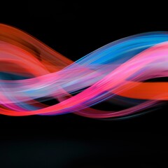 Naklejka premium Fluttering shapes in a gentle breeze, with a palette of beautiful, calming colors, creating an easy-on-the-eyes design, Abstract, Digital Art, Soft Hues