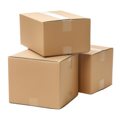Stack of Three Cardboard Boxes