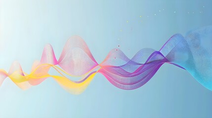 Modern line chart with smooth curves and bright colors, displayed on a light blue background