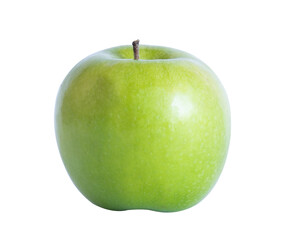 single green apple isolated
