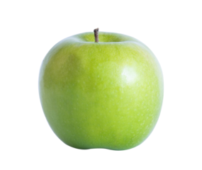 single green apple isolated