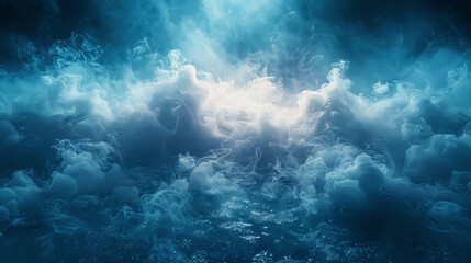 Fototapeta premium Abstract Ice Rink Background with Smoke and Fog for Night Product Presentation