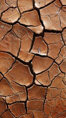 Cracked and weathered old leather surface, detailed texture with varying shades of brown and signs of aging