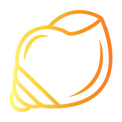 seashell Line Gradient Icon