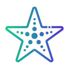 starfish Line Gradient Icon