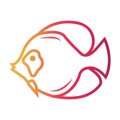 tropical fish Line Gradient Icon