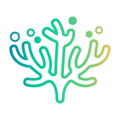 coral Line Gradient Icon