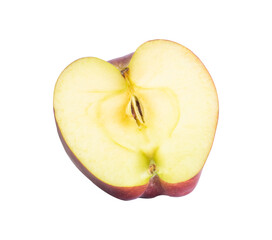 sliced fresh red apple isolated