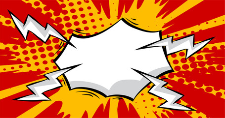 Awesome Cartoon Background, comic book abstract backdrop. Retro vector comics pop art illustration design.