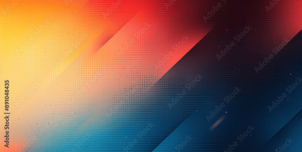 Poster blue orange abstract gradient grainy background blurred edges high resolution minimalistic style ban