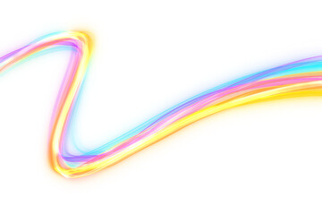 transparent rainbow glowing neon lines