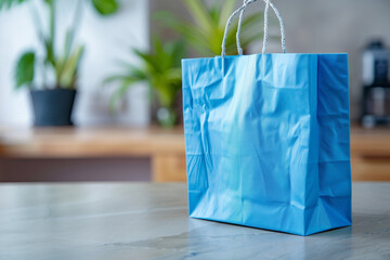 blue shopping bags
