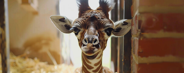giraffe in zoo