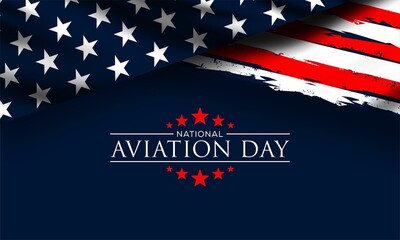 National Aviation Day. Celebrated in United States in August 19 , Vektor background ,