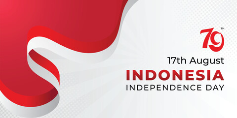 Banner 17 August Indonesian independence day background