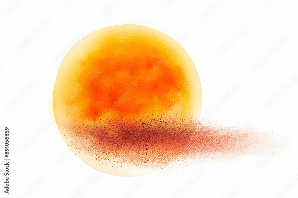 Poster watercolor gradient circle with soft color blending and neon iridescent colors