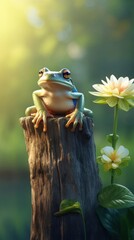 Frog amphibian wildlife reptile.