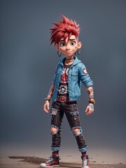 Male Punk Rocker Character