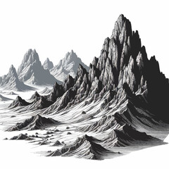 landscape in the mountains and sky vector 