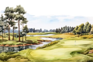 Golf landscape outdoors nature.