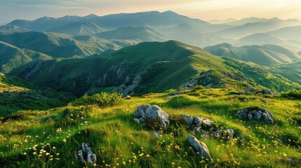 Obraz premium Serene Mountain Landscape