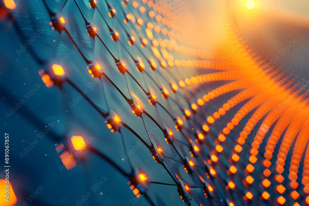 Wall mural abstract background and texture of science and future technology backgrounds. generative ai