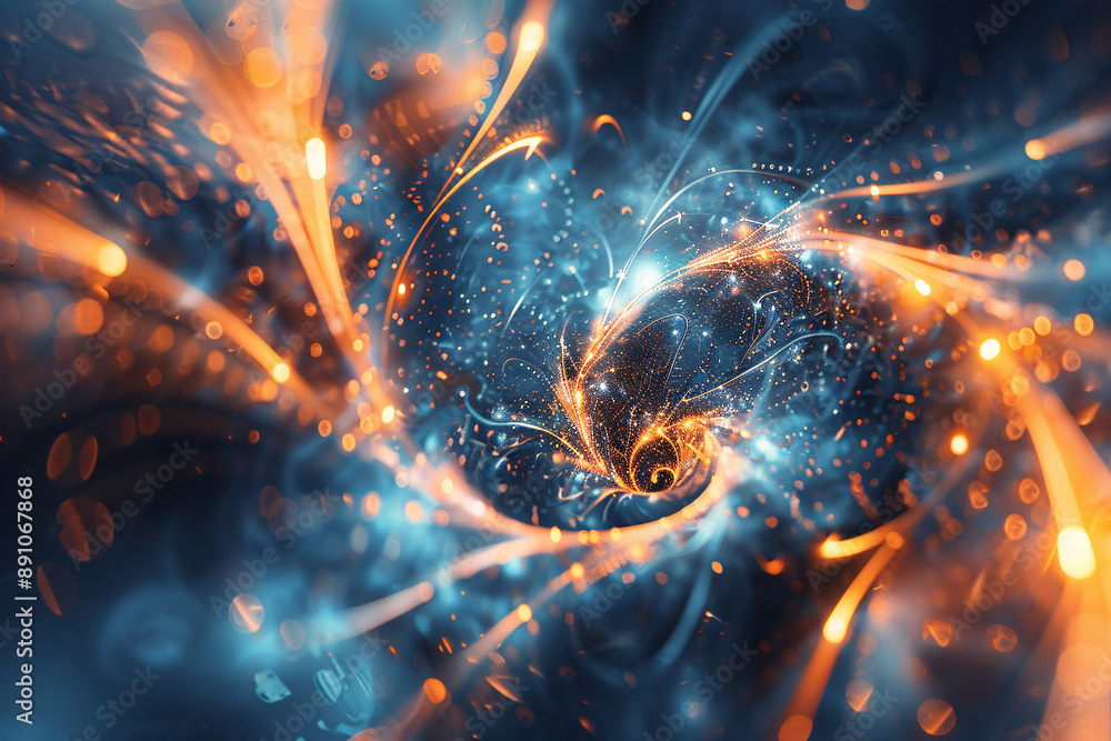 Wall mural abstract background and texture of science and future technology backgrounds. generative ai
