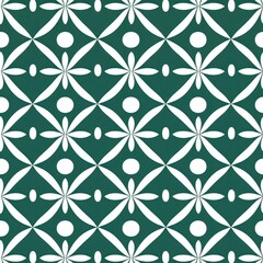 Fototapeta premium Green pattern backgrounds shape repetition.