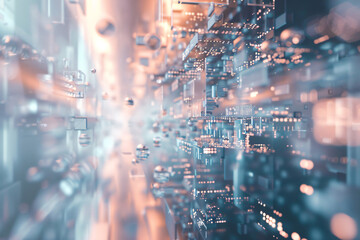 Abstract background and texture of science and future technology backgrounds. Generative AI