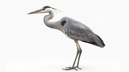 Fototapeta premium Heron bird isolated on white background