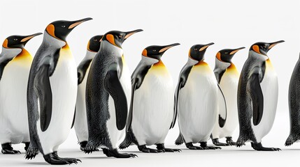Fototapeta premium Group of Penguins Standing Together