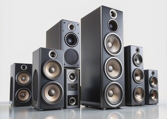 Modern audio system with multiple built-in speakers offering high-quality sound, sleek design, and advanced technology for an immersive listening experience.